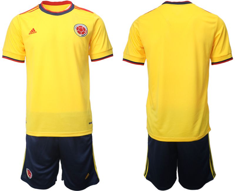 Men 2022 World Cup National Team Colombia home yellow blank Soccer Jersey